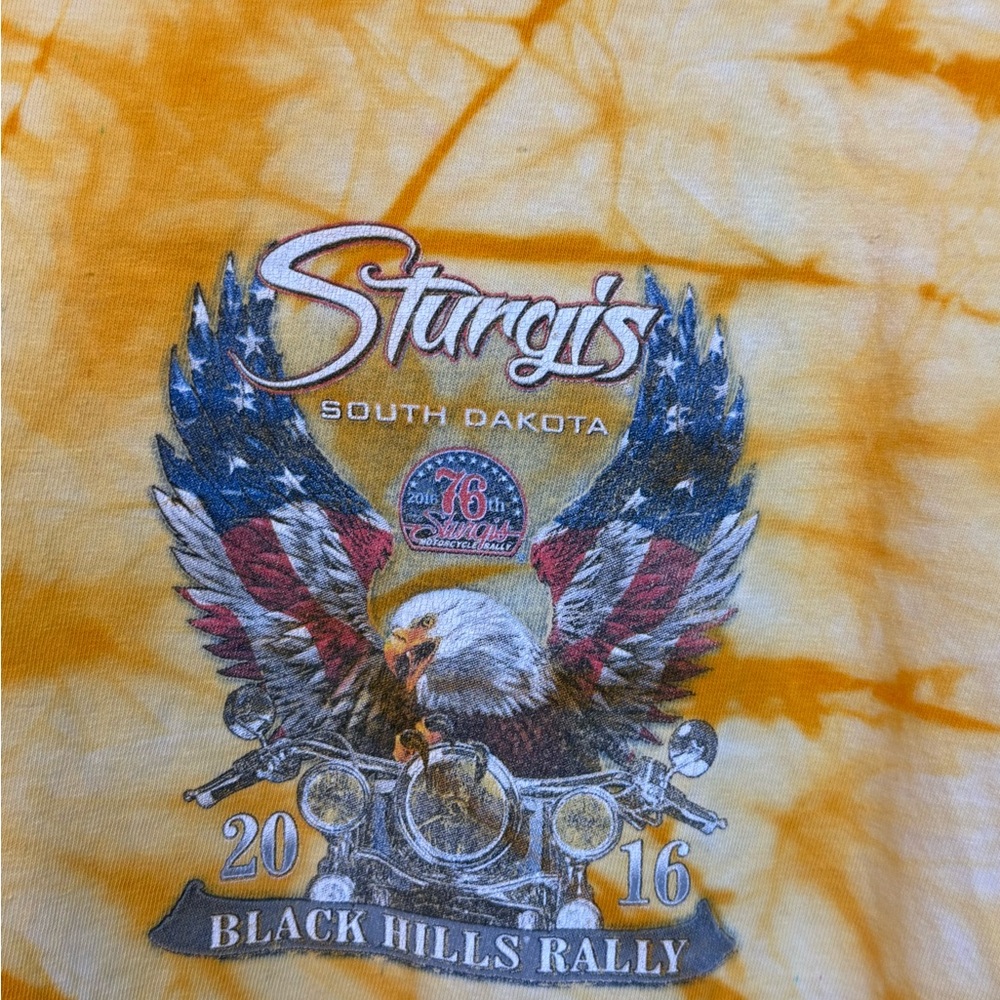 Sturgis Black Hills Rally 2016 Tie Dye Graphic Tee XL - Picture 2 of 5